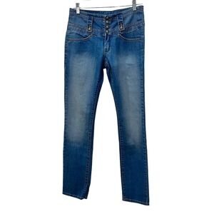 BCBGMaxAzria May High Waist Skinny Button Front | Size 27